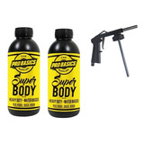 2 Lts Super Body Negro Base Agua + Pistola Aplicacion Oferta