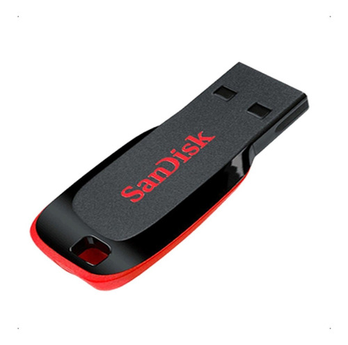 Pendrive Sandisk Cruzer Blade 8gb 2.0 Preto E Vermelho