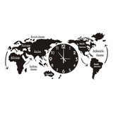 Reloj De Pared De Mapa Del Mundo Hogar Dormitorio Pared Pers