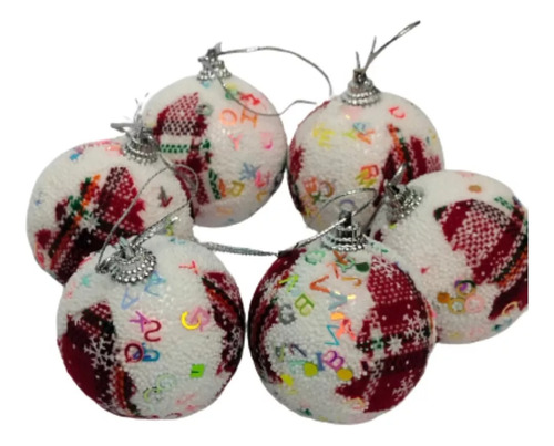 Bolas De Navidad Decorativas Con Diseño Navideño Nieve Arbol