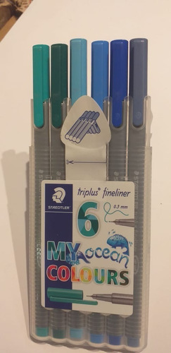 Marcador Staedtler Triplus 0.3 Mm Estuche X 6 Colores  