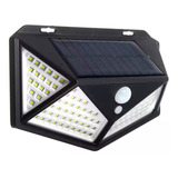 Lampara Reflector 100 Led Cob Sensor Movimiento Pared Solar