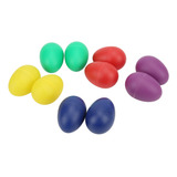 10pcs Mini Huevos Musicales Coloridos Huevos De Plástico De
