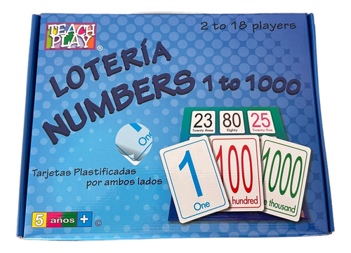 Juego De Lotería De Números 1 Al 1000 En Inglés Teach Play