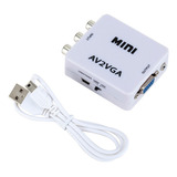 Caja Convertidora De Vídeo Mini Av2vga Av Rca Cvbs A Vga