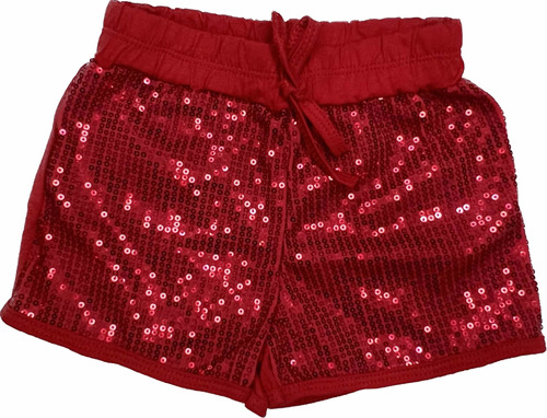 Short Infantil Menina Paetê Mini Diva Natal Réveillon Luxo