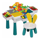 Mesa Para Niños De Juego Legos Y Arenero Silla Incluida
