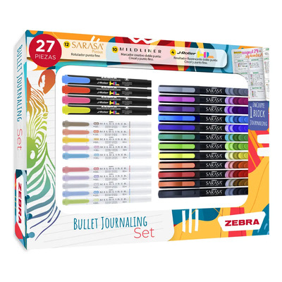 Zebra Bullet Journaling Set Marcadores Y Resaltadores 27 Pzs | Envío gratis