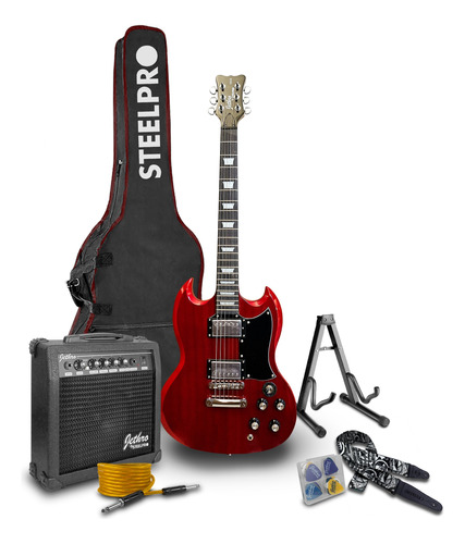 Paquete Guitarra Electrica Jethro Series By Steelpro Gibsong