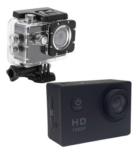 Câmera Sports Cam 1080p Com Suporte À Prova D'água