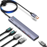 Aceele Hub Usb 3.2 De 10 Gbps Con 4 Puertos Usb 3.2 (2 Usb .