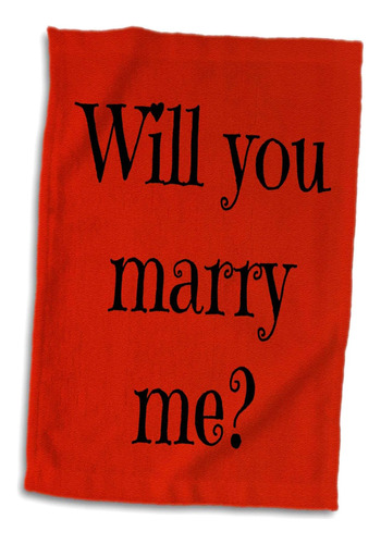 3d Rose Will You Marry Me Letras Negras Sobre Fondo Rojo Twl