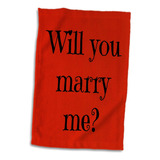 3d Rose Will You Marry Me Letras Negras Sobre Fondo Rojo Twl