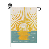 Hello Sunshine - Bandera De Jardín De Doble Cara Vertical Pa