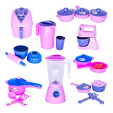 Brinquedo Cozinha Menina Jogo Panela Air Fryer Batedeira 22p