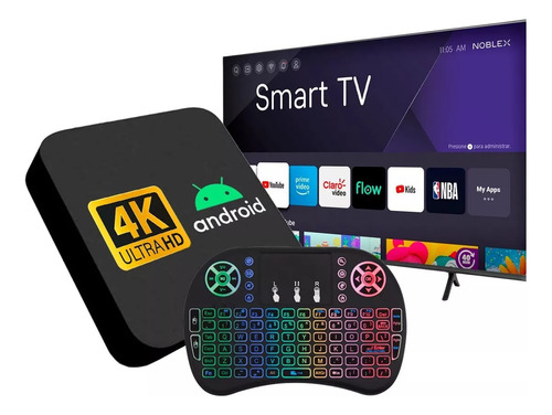 Android Tv Box 4k Hd 1 Año Garantia + Control Touch Pad Full