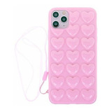 Funda iPhone 11 Pro Max Para Mujer, Dmaos 3d Bubble Heart Co