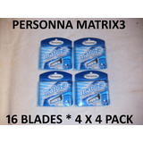 Personna Matrix3 - 16 Cuchillas (paquete De 4 X 4)