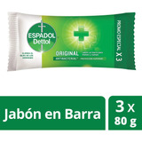 Jabon De Tocador Antibacterial Pack 3 X80 G En Barra 