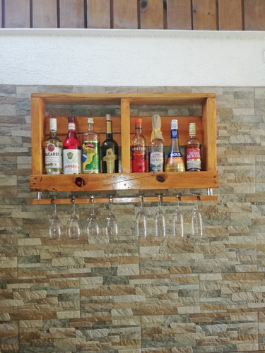 Minibar De Pared Rústico Arrebol Pallets.