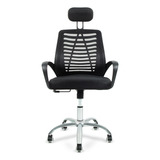 Cadeira De Escritório Best Chair Mesh Giratoria Bc-201 Ergonômica  Preta Com Estofado De Mesh