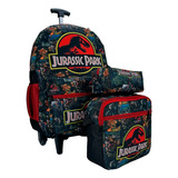 Mochila Infantil Jurassic Park Juvenil Rodinhas Dinossauros