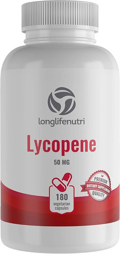 Longlifenutri Licopeno 50mg Carotenoide 180 Capsulas 