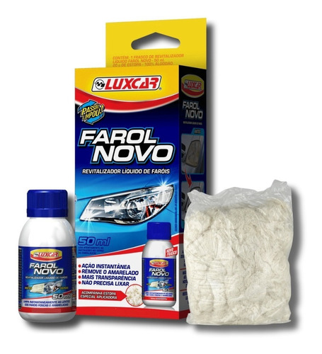 Revitalizador Liquido Farol Novo Luxcar Limpa E Restaura