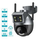 Camara Seguridad Wifi Ip 3mp Ptz Doble Lente Exterior