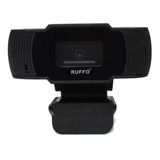 Web Cam Ruffo Full Hd Usb C/ Microfono Pc Notebook Color Negro