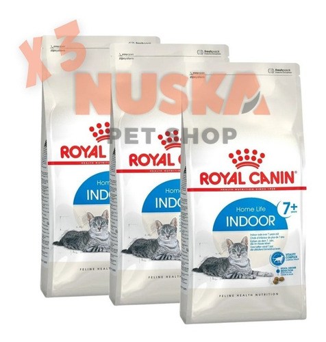 Royal Canin Indoor 7+ Cat 1.5 Kg X 3 Unidades Gato Anciano