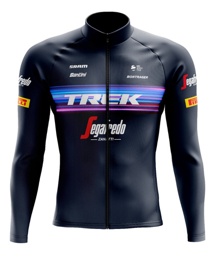 Jersey Ciclismo Ruta Mtb Trek 2023 Azul Manga Larga