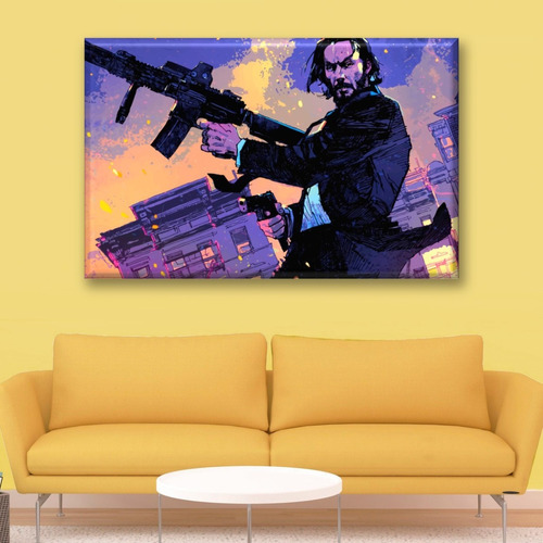 Cuadro Canva Decorativo John Wick 60x40 Cm