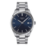 Reloj Hombre Tissot T150.410.11.041.00 Pr 100 Color De La Correa Plateado Color Del Bisel Plateado Color Del Fondo Azul