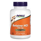 Now Foods Betaine 120 Cápsulas Veganas