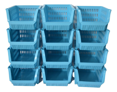 4 Caixas Bin Organizadora Plástica Empilhável Plástico Cest