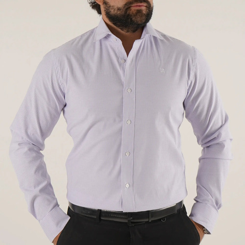 Camisa De Vestir Corte Slim Para Hombre Pierre Cardin 1008r