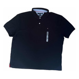 Camiseta Tipo Polo Tommy Hilfiger Hombre F078 Talla Xl Negro