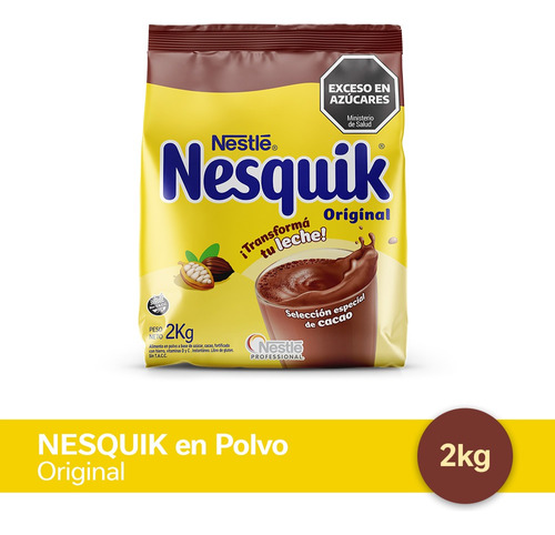 Nesquik X 2 Kg, Polvo Chocolatado, Nestlé, Cacao En Polvo