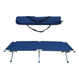 Catre Cama Portable D Aluminio Plegable Acampar Color Azul Marino