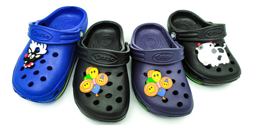 12 Pares De Chanclas Clogg Niños Mayoreo Colores Moda P063