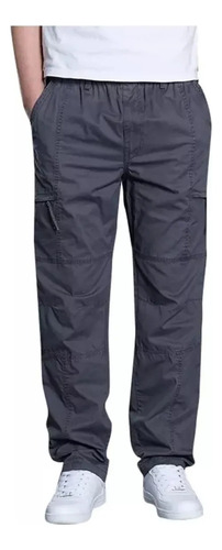 Pantalón Cargo De Corte Relajado Para Hombre Pantalones Rect