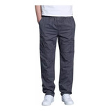 Pantalón Cargo De Corte Relajado Para Hombre Pantalones Rect