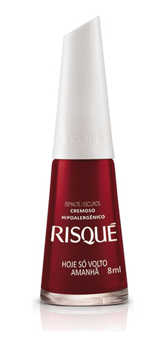 Esmalte Cremoso Risqué Vermelho Hoje Só Volto Amanhã