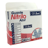 Guantes Descartables Antideslizantes Alfasafe Azul Talle M De Nitrilo X 24 Unidades