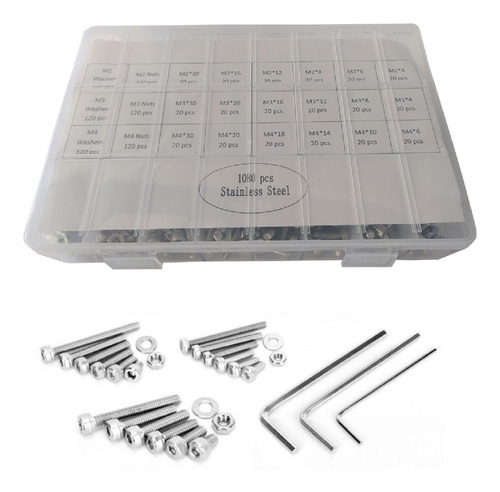 Kit De Tornillos Hexagonales M2~m4 1080 Piezas, Arduino