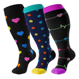 -calcetines Unisex De Compresión De Talla Grande, 3 Pares, 2