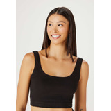 Top Cropped Feminino Decote Quadrado Hering