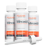 Foligain Minoxidil 5 % Tratamiento Para El Crecimiento Del Cabello Para Hombres, Tratamiento Para 3 Meses, Potente Y Ultrapuro Para El Crecimiento Del Cabello Con Resultados Clínicamente Probados