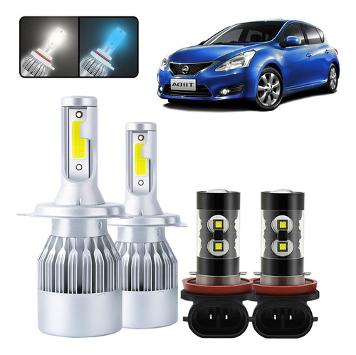 Kit De Focos Led H4 H11 Para Nissan Tiida 2007-2015